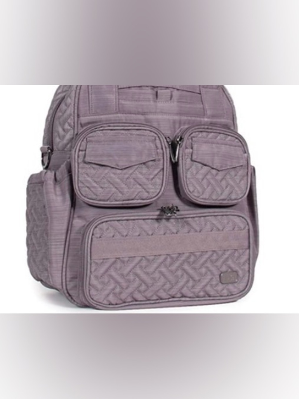 Lug Mini Puddle Jumper Crossbody Bag in Brushed Pearl Like New
